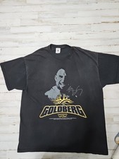 Vtg 90s WCW Wrestling Goldberg World Championship Graphic T-Shirt Size XL Black