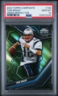Tom Brady 2023 Topps Composite #130 Green Refractor Chrome Black /99 PSA 10
