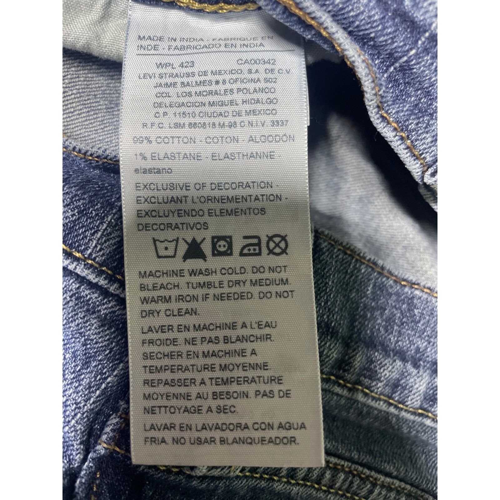 Signature Levi Strauss Mens Straight Leg Blue Jeans Medium Wash 36x32 Stretch thumbnail 4