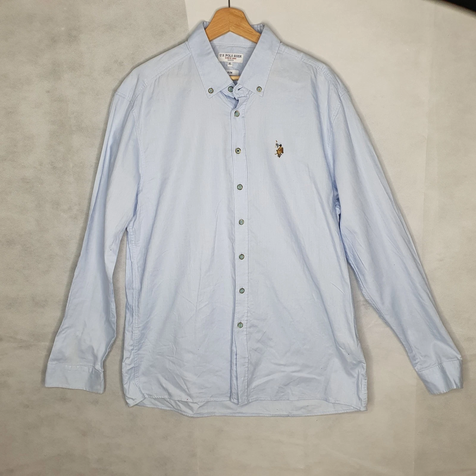 U.S. Polo Assn. Shirt Long Sleeve Size XL Button Up Shirt in Light Blue