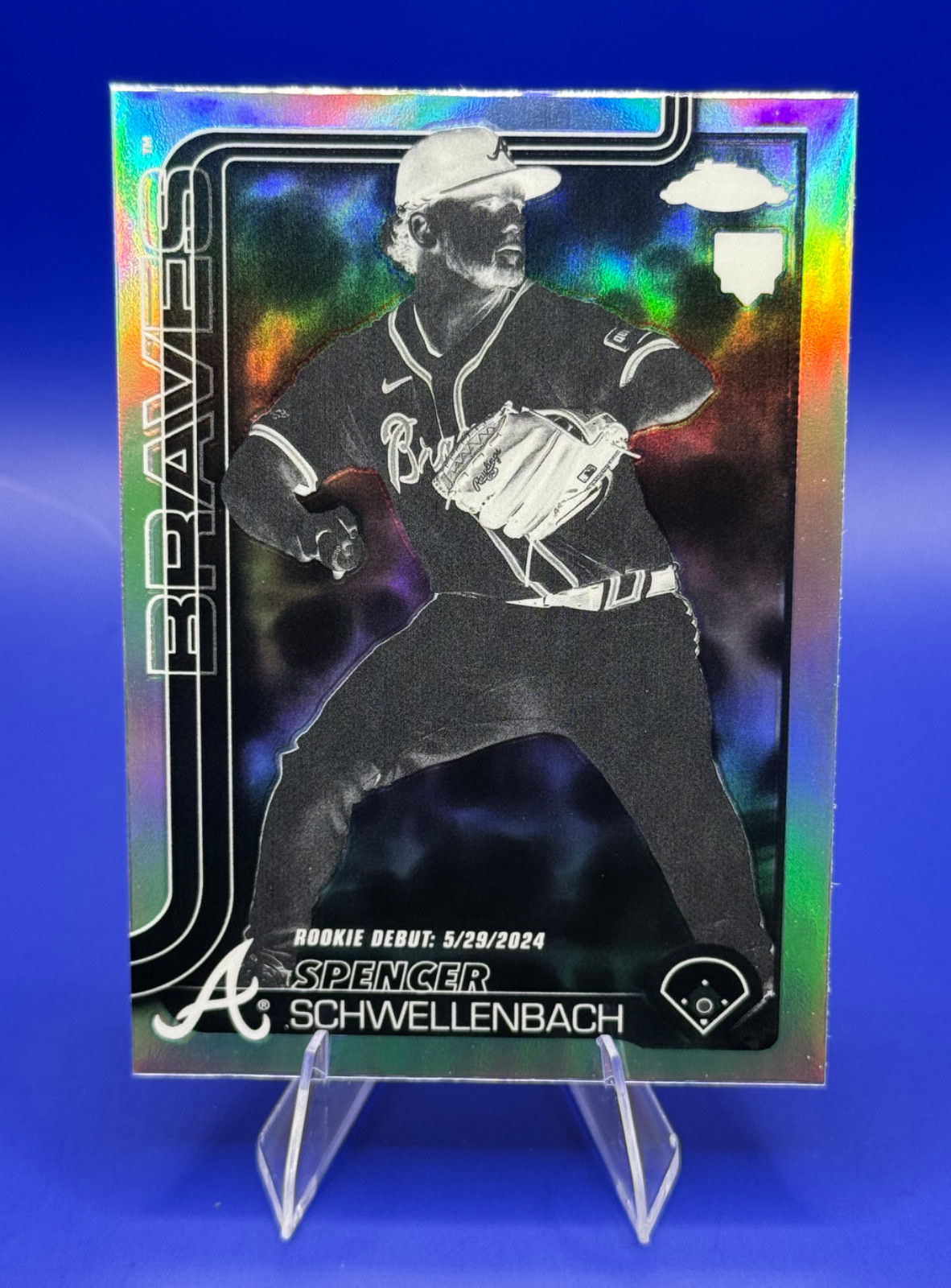 2025 Topps Chrome Update Spencer Schwellenbach USC132 Negative Refractor RC