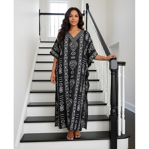 Kaftan Dress Caftan Beach Cover Boho Gown Hippie Beach Women African Plus Size - Afbeelding 134 van 716