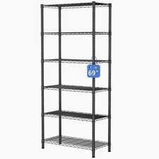 6 Tier Adjustable Storage Shelves,Heavy Duty Metal Utility Shelf 900LBS