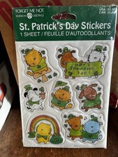 Vintage 1980s american greetings Puffy Stuff Stickers St Patrick's Day Irish