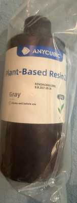 1kg New ANYCUBIC Plant-based Resin 2.0 Low Odor for LCD 3D Printer Gray
