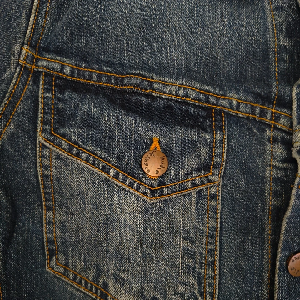 Nudie Jeans Men's Medium Billy Blue Friend Denim Jacket - VGC - image 4 of 4