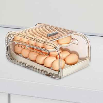 Eierhalter für Kühlschrank Eierbehälter Auto Rollen Wiederverwendbar Stapelbar 2