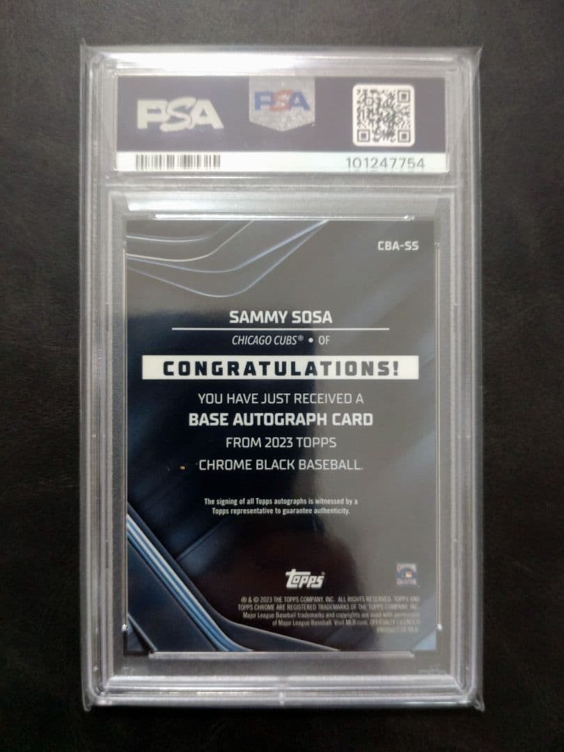 PSA10・25 Limited Topps Sammy Sosa Auto view 2