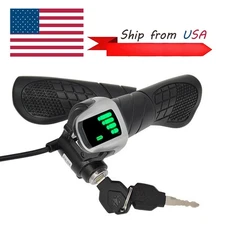 36V 48V Split throttle handle w/power display and Key Lock for E-Bike/Scooter US