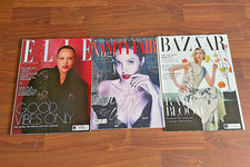 Bundle Elle, Harper's Bazaar, Vanity Fair x 3 #'s 2017 & 2025 - Angelina Jolie