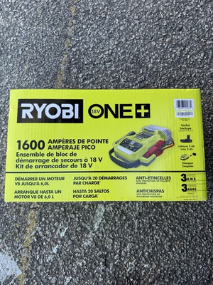 #ad Ryobi 18V Cordless 1600A Jump Starter Pack LED Light 2.0 Battery Inc NEW BOX 🔥 $165.00