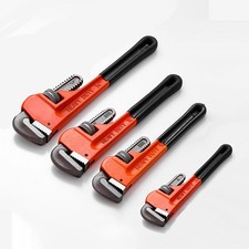 4pc Heavy Duty Pipe Wrench Set Monkey Heat Treated Adjustable 8" 10" 12" 14" NEW