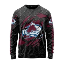 Personalized Colorado Avalanche Sweater Special Black Metal Design