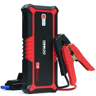 GOOLOO Upgraded GP3000 Jump Starter 3000A Peak Car (Up to 9L Gas Red