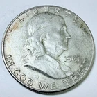 1961-D Franklin Half Dollar 90% Silver Circulated Coin #7302