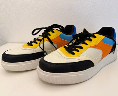 Zara Herren Sneaker Low Top Sportschuh EU 44 Colorblock mehrfarbig Schnürung