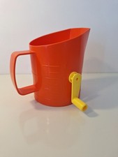 Vintage 1980's Fisher Price Orange Toy Flour Sifter Kitchen Tool Sand Toy 