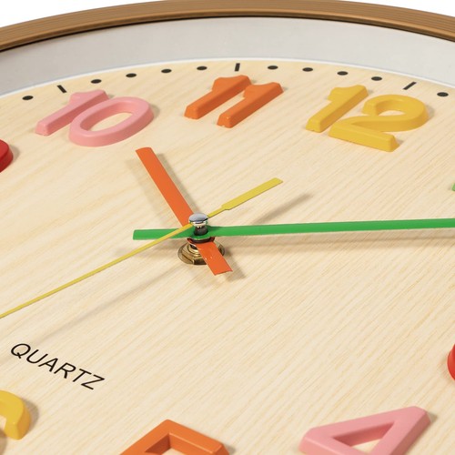 Foxtop Silent Kids Wall Clock Non-Ticking Battery Operated 12 Inch, Colorful  - Picture 7 of 9