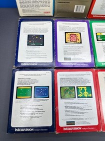INTELLIVISION LOT OF 12 BOXED GAME GAMES DONKEY KONG Q BERT PITFALL DUNGEONS