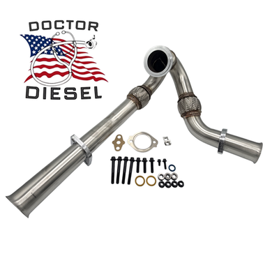 #ad HD Y Pipe Up Pipe Turbo Install Kit For 2003 2007 Ford 6.0L Powerstroke Diesel $274.99