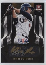2015 USA Baseball Black Gold Signatures /49 Nick Pratto Nicholas #15 Auto 0l4h