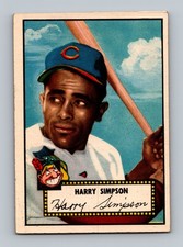 1952 Topps #193 Harry Simpson Rookie GD-VG Vintage Baseball Card. rookie card picture