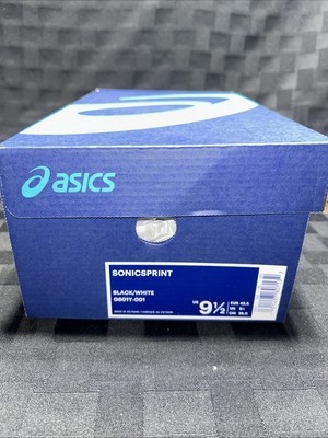 ASICS SONICSPRINT BLACK/WHITE TRACK & FIELD SHOES MENS SIZE 9.5 G601Y-001 