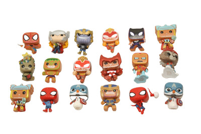 Lot Of 18 Funko Marvel DC Mini POPs Figures Holiday Christmas Advent