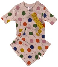 Hanna Andersson Balloon Print Pajama Set Short Sleeve Shorts Kids Size 5 NEW