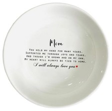 Ceramic Jewelry Dish For Mom, Mother Of The Bride Gifts, You Held My Hand For