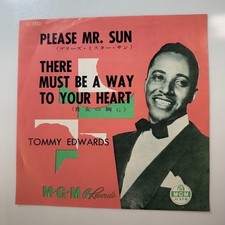 Tommy Edwards Please Mister Sun LL 2053 MGM 45 RPM Vinyl Record Japan