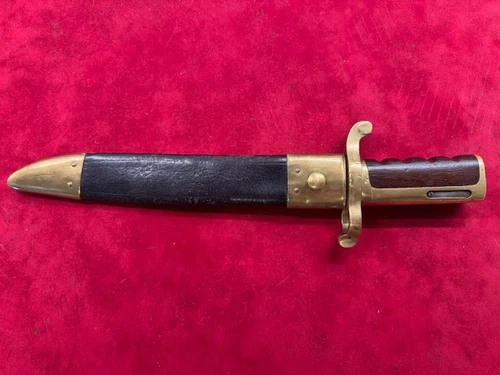 ORIGINAL AMES DAHLGREN PLYMOUTH BAYONET & SHEATH, 1861 STAMP (323)