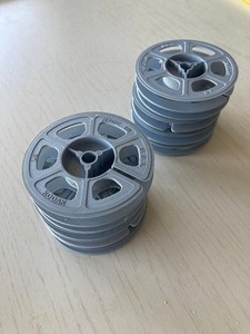 10 Vintage Regular 8 MM EMPTY PLASTIC FILM REELS GREY Diameter 3”