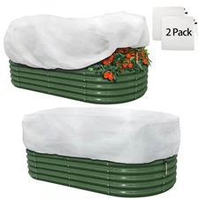 Plant Covers Freeze Protection, 2 Pack 4.1 x 2 x 1.6 ft Rectangular Raised Ga...