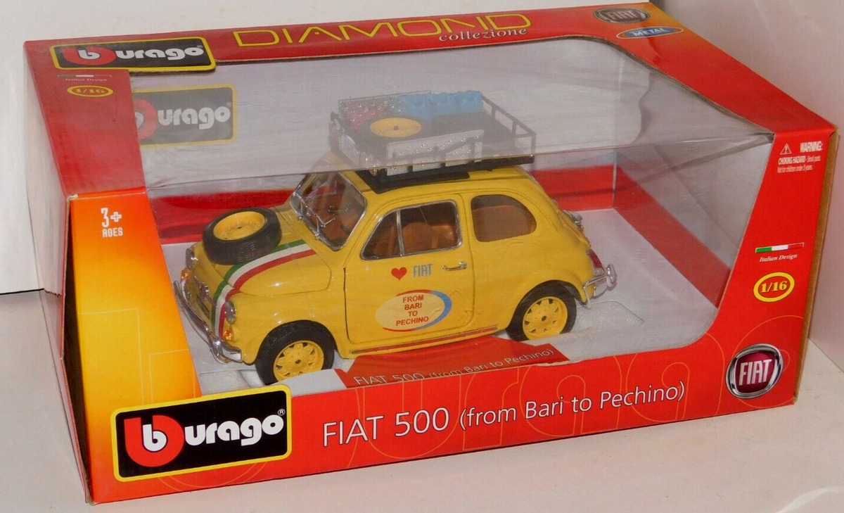 FIAT 500 FROM BARI TO PECHINO BURAGO B11026 1:16 | eBay