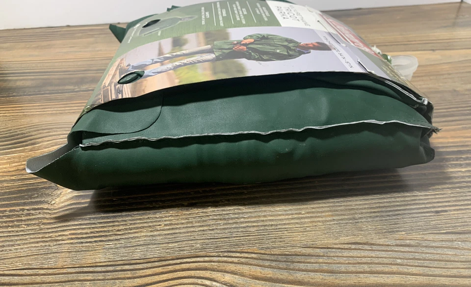 Coleman 聚氨酯 Tricot Parka 雨衣,钓鱼,狩猎,绿色成人 3XL — 第 3/4 张图片