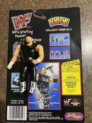 90�s  Road Dog Titan Sports Figure Bend Ems WWF WW...