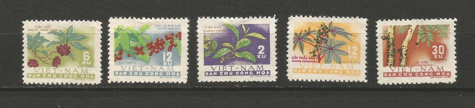 5 timbres non obli Vietnam du Nord 1962 Y&TN°262/266 plante industrielle /T6130 - Photo 1/1