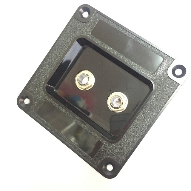 Speaker Plastic Jack Plate Recessed Dish w/Dual 11 1/4" Input
