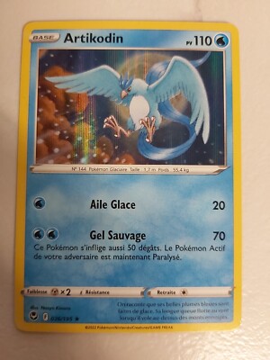 Coffret De 10 Cartes Pokémon – Artikodin Holo Reverse – Épée Et Bouclier Tempête Argentée – Français