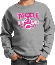 Buy Cool Shirts Kids Breast Cancer Sweatshirt Tackle Cancer