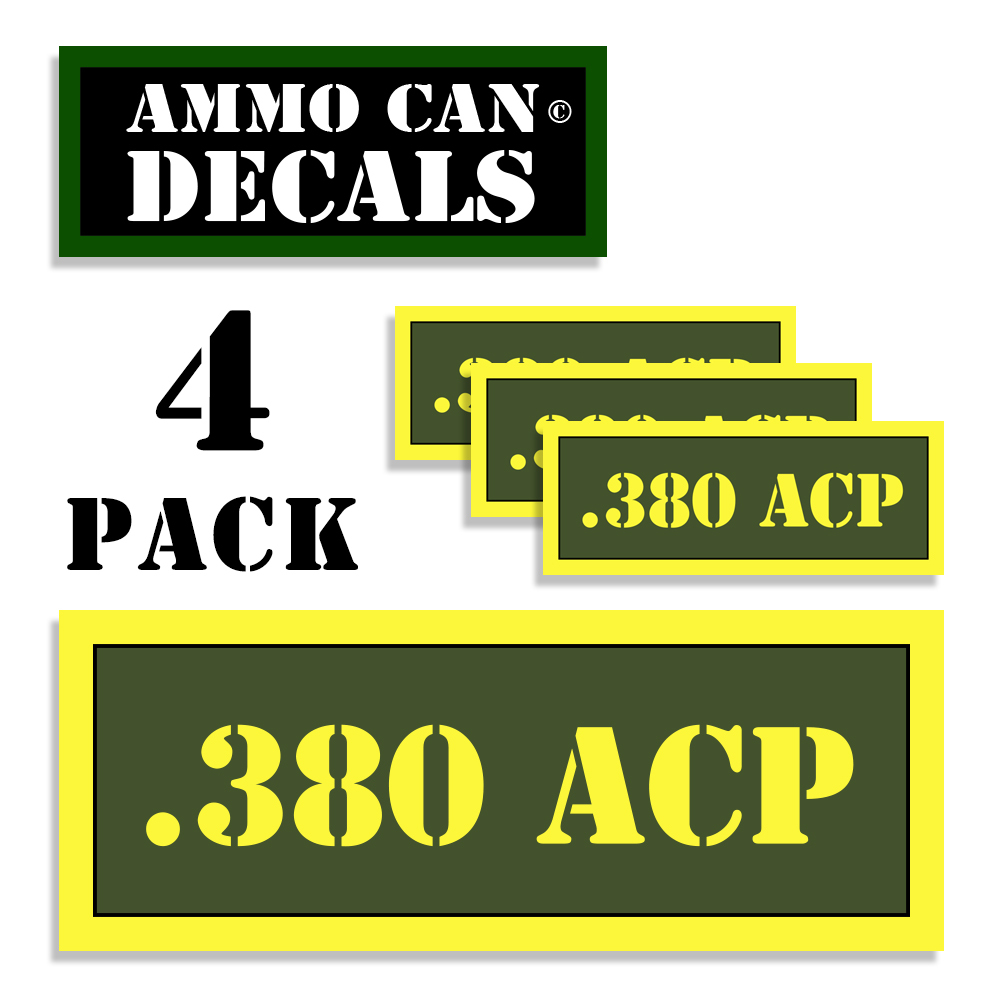 4-Pack .243 WIN Ammo Can Labels - Adhesive Vinyl Decals For Ammunition