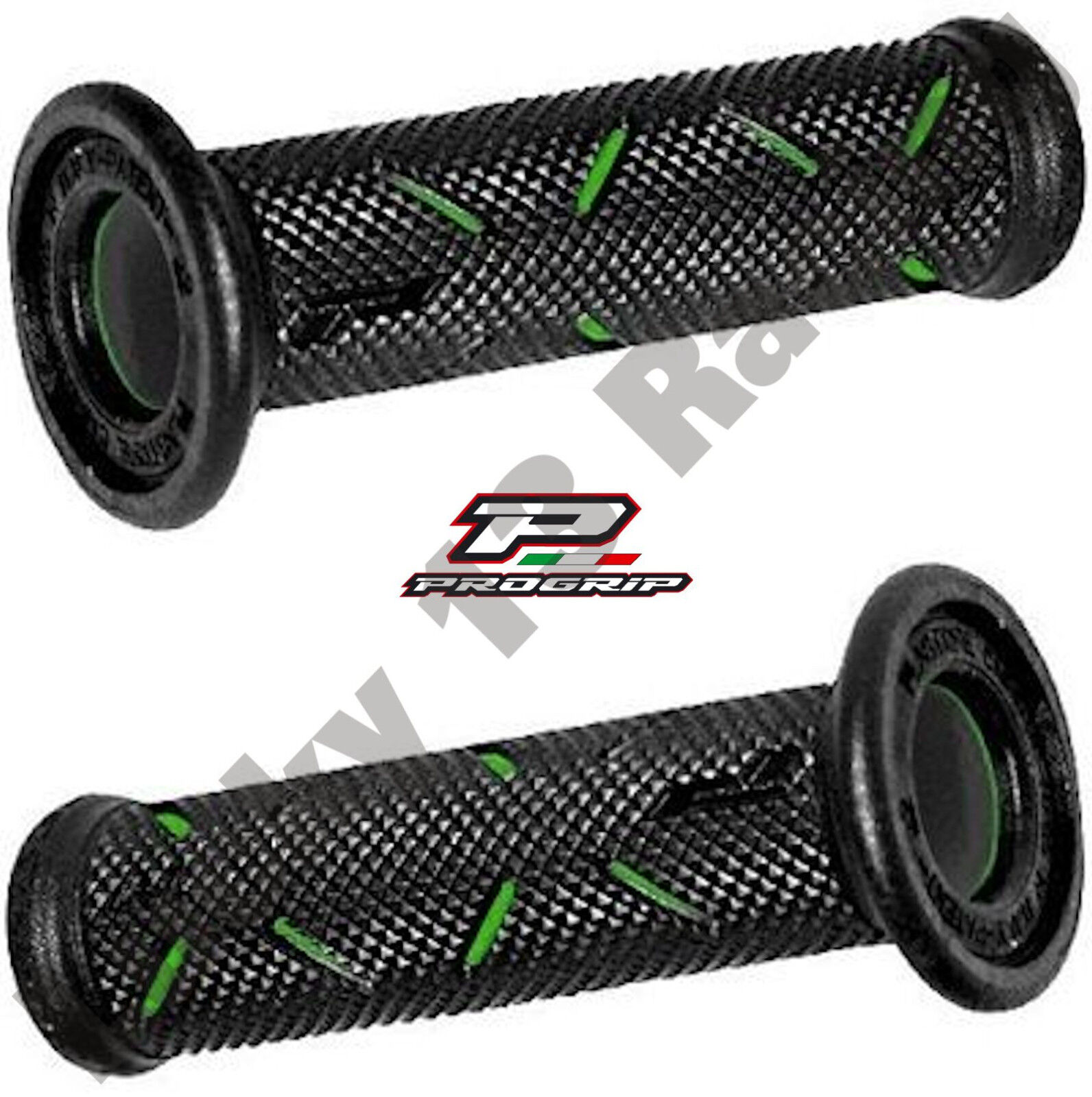 Progrip Gel Touch Dual Compound Grips GREEN pair to fit 22mm 7/8" handle bars 