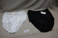 Intimate Fashions by Teri Vintage Nylon Brief High Waist Panty Black White Sz 10