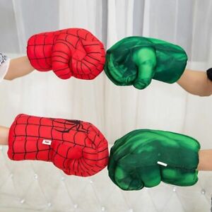 Hulk Spider-Man Plush Hands Boxing Fist Glove Cosplay Props Kids Toys Gift UK