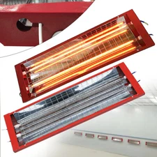 2PCS 2000W Spray Baking Booth Infrared Paint Curing Light Heating Lamp Heaters