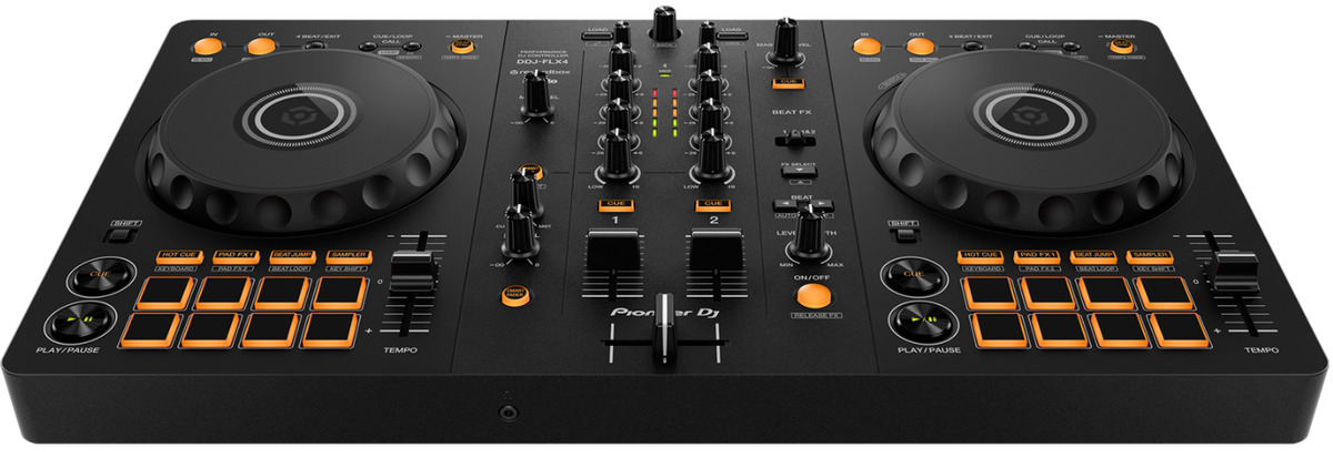 Pioneer DDJ-FLX4 2-Ch DJ Controller, Rekordbox and Serato Compatibility  (Black)