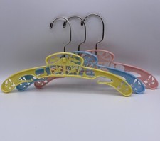 Vintage Set of 3 Circus Carousel Childrens Plastic Swivel Hangers 12"
