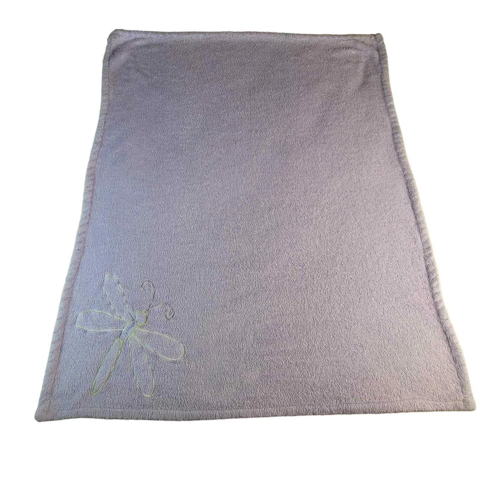 TIDDLIWINKS Baby Blanket Purple Dragonfly Firefly Butterfly HTF Lovey Lavender - Image 4 of 4