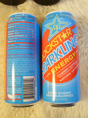   Rockstar Energy usa Sparkling, Cherry Citrus, 16 oz  - ungeöffnet  